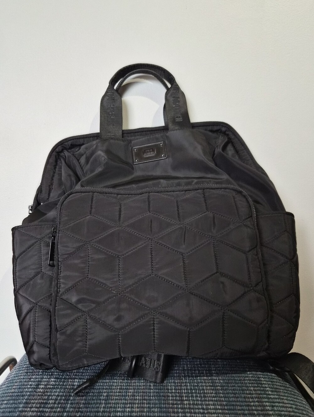 Steve Madden Black Large Carry - On  Backpack | Size OS
